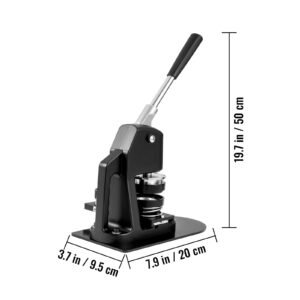 button maker machine, multiple sizes 1.25+2.25 inch badge punch press kit, children diy gifts pin maker, button making supplies with 500pcs button parts & circle cutter & magic book