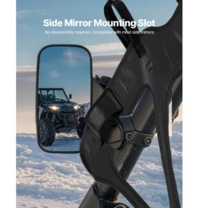cab enclosure upper doors, compatible with can am maverick x3 2 seater 2017 2025, soft upper doors, windproof upgraded zipper utv soft side window kit, work with side mirrors and windshields