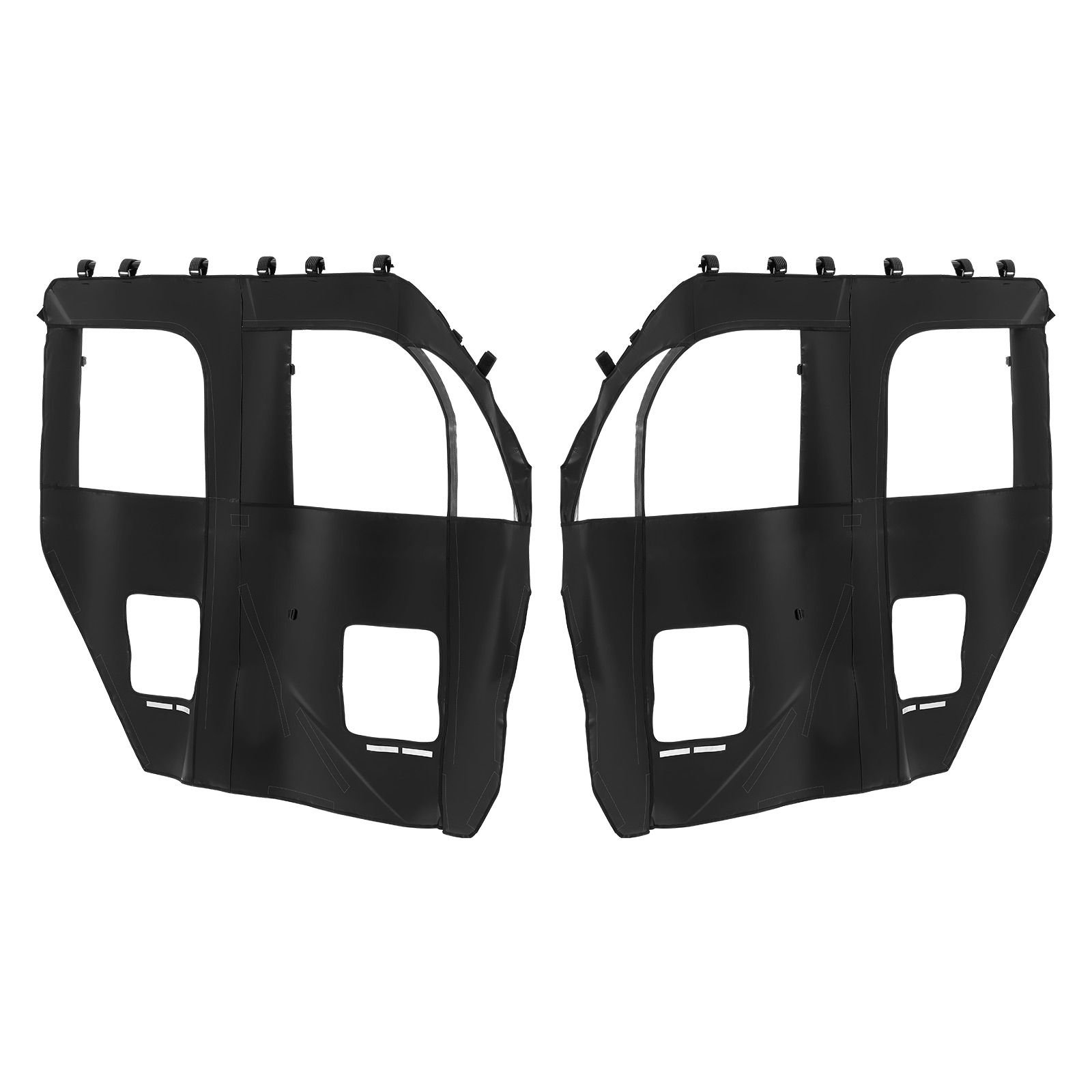 cab enclosure upper doors, compatible with cfmoto uforce 1000 xl 2022 2024, soft upper doors, windproof waterproof upgraded zipper utv soft side window kit, fit with side mirrors and windshields