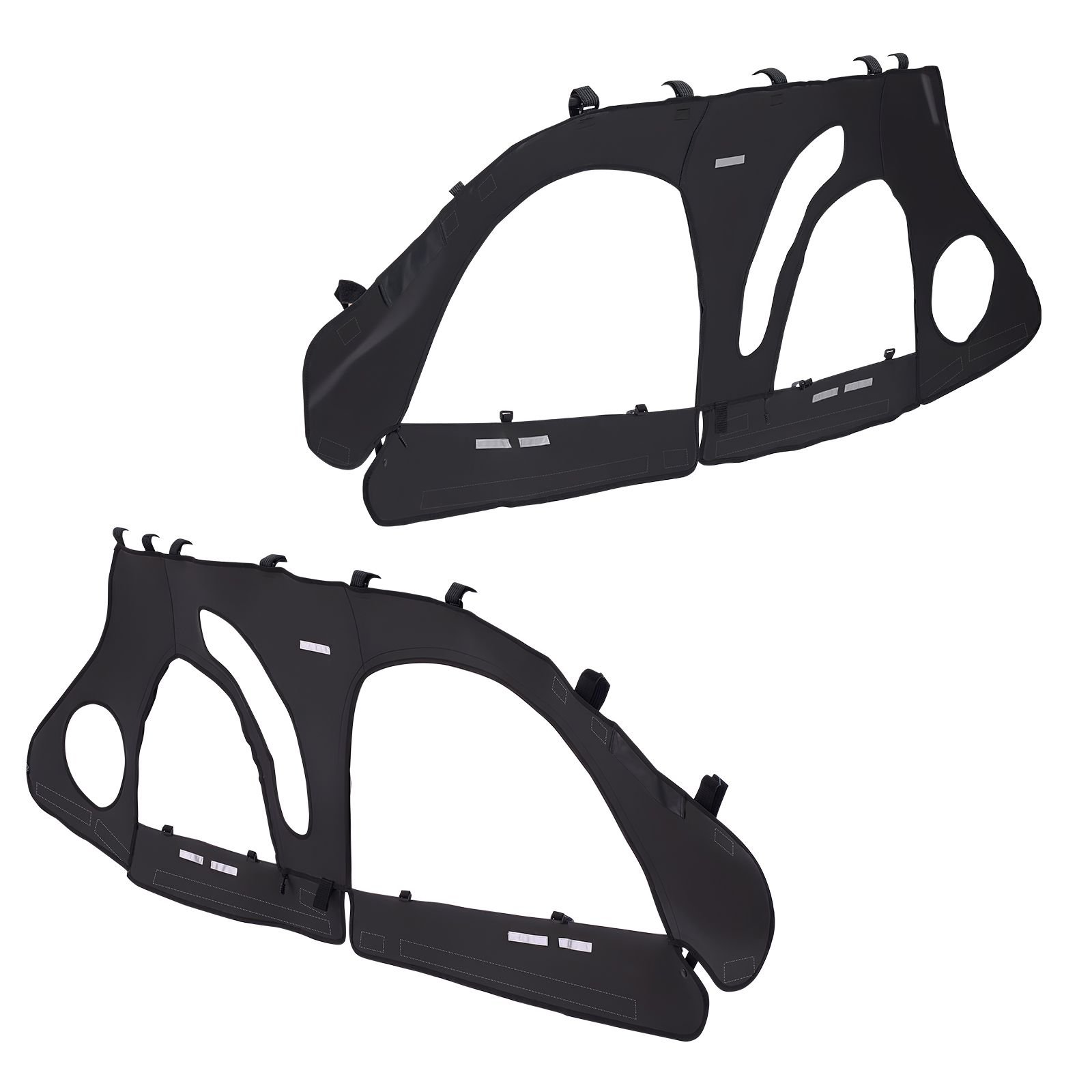 cab enclosure upper doors, compatible with polaris rzr pro 2020 2024/polaris rzr turbo2022 2024, soft upper doors, upgraded zipper utv soft side window kit, fit with side mirrors and windshields