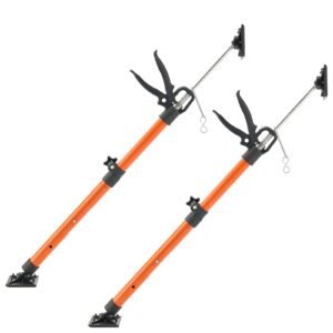 cabinet jack support pole, 2 pack, 21.3 60 inch steel telescopic quick support rod, adjustable 3rd hand system up to 154 lbs capacity for installing cabinets, lifting drywall, cargo bars