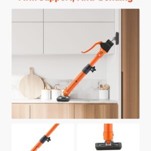 cabinet jack support pole, 2 pack, 25.4 45.3 inch steel telescopic quick support rod, adjustable 3rd hand system up to 220 lbs capacity for installing cabinets, lifting drywall, cargo bars