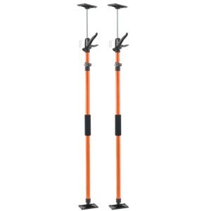 cabinet jack support pole, 2 pack, 45.7 114.2 inch steel telescopic quick support rod, adjustable 3rd hand system up to 154 lbs capacity for installing cabinets, lifting drywall, cargo bars