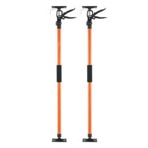 cabinet jack support pole, 2 pack, 45.7 114.2 inch steel telescopic quick support rod, adjustable 3rd hand system up to 154 lbs capacity for installing cabinets, lifting drywall, cargo bars