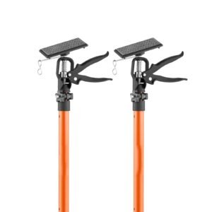 cabinet jack support pole, 2 pack, 45.7 114.2 inch steel telescopic quick support rod, adjustable 3rd hand system up to 154 lbs capacity for installing cabinets, lifting drywall, cargo bars