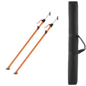 Cabinet Jack Support Pole, 2-Pack, 49.2-114.6 Inch Steel Telescopic Quick Support Rod, Adjustable 3rd Hand System up to 198 lbs Capacity for Installing Cabinets, Lifting Drywall, Cargo Bars