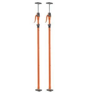 cabinet jack support pole, 2 pack, 49.2 114.6 inch steel telescopic quick support rod, adjustable 3rd hand system up to 198 lbs capacity for installing cabinets, lifting drywall, cargo bars