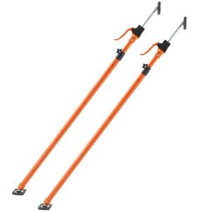 cabinet jack support pole, 2 pack, 49.2 114.6 inch steel telescopic quick support rod, adjustable 3rd hand system up to 198 lbs capacity for installing cabinets, lifting drywall, cargo bars