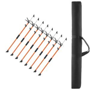 Cabinet Jack Support Pole, 8-Pack, 45.7-114.2 Inch Steel Telescopic Quick Support Rod, Adjustable 3rd Hand System up to 154 lbs Capacity for Installing Cabinets, Lifting Drywall, Cargo Bars