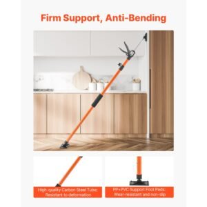 cabinet jack support pole, 8 pack, 45.7 114.2 inch steel telescopic quick support rod, adjustable 3rd hand system up to 154 lbs capacity for installing cabinets, lifting drywall, cargo bars