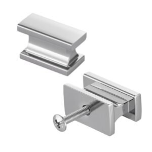 cabinet knobs, 10 pack, 1.42 inch zinc alloy drawer pulls door handles, rectangular kitchen dresser solid knobs, cupboard hardware with screws for bathroom closet cabinets drawers, chrome color
