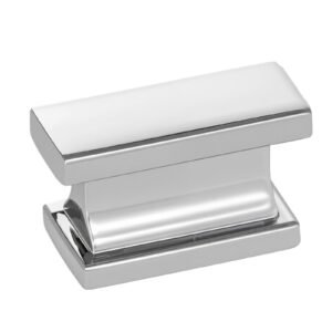 cabinet knobs, 10 pack, 1.42 inch zinc alloy drawer pulls door handles, rectangular kitchen dresser solid knobs, cupboard hardware with screws for bathroom closet cabinets drawers, chrome color