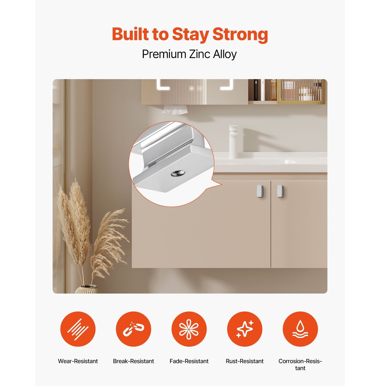 cabinet knobs, 10 pack, 1.42 inch zinc alloy drawer pulls door handles, rectangular kitchen dresser solid knobs, cupboard hardware with screws for bathroom closet cabinets drawers, chrome color