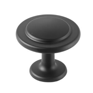 cabinet knobs, 30 pack, 1.22 inch black zinc alloy drawer pulls & door handles, mushroom kitchen solid knobs dresser handles, cupboard hardware with screws for bathroom closet cabinets drawers