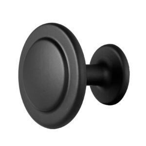 cabinet knobs, 30 pack, 1.22 inch black zinc alloy drawer pulls & door handles, mushroom kitchen solid knobs dresser handles, cupboard hardware with screws for bathroom closet cabinets drawers