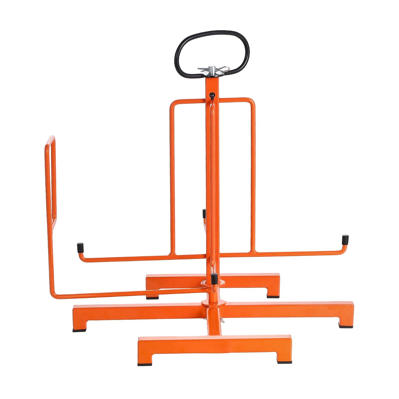 cable dispenser, floor or stud mounted, wire spool rack, portable wire rack dispenser with anti slip metal handle for wiring transport, swivel eyelet, for electrical, industrial and retail use