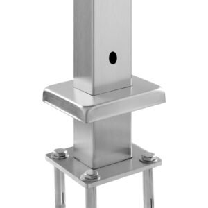 cable railing post, 36x1x2 inch level deck stair posts, 1 pack stainless steel cable handrail post, pre drilled pickets with mounting bracket stair railing kit, silver, 1jzlgzxys914i4bdb001v0