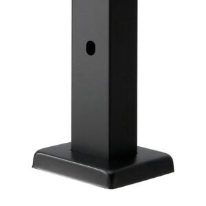 cable railing post, 36x2x2 inch stair railing post, with pre drilled 30° angled holes, stainless steel cable rail post with horizontal and curved bracket, 1 pack, black, 1jzlgzxhs914yivis001v0