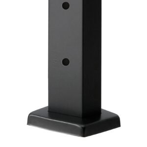 Cable Railing Post, 42x1x2 Inch Level Deck Stair Posts, 1-Pack Stainless Steel Cable Handrail Post, Pre-Drilled Pickets with Mounting Bracket Stair Railing Kit, Black, 1JZLGZXHS1063GGTD001V0