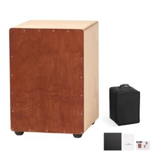 Cajon Box Drum Wooden Birchwood Percussion Instrument Snare Wires Travel Bag