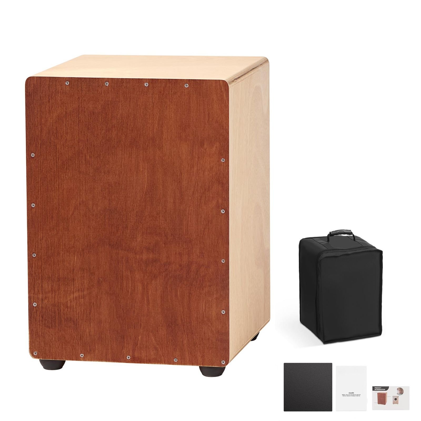 cajon box drum wooden birchwood percussion instrument snare wires travel bag
