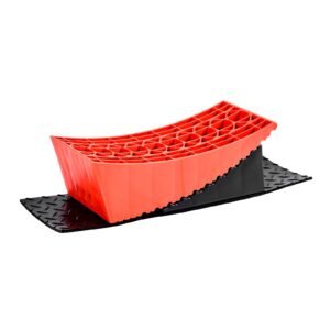 camper levelers, 2 pcs rv leveling blocks, up to 8818.5lbs camper wheel chocks, max. 4" leveling height heavy duty curved levelers, rv camper leveler kit with anti slip mat carrying bag level