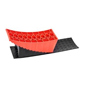 camper levelers, 2 pcs rv leveling blocks, up to 8818.5lbs camper wheel chocks, max. 4" leveling height heavy duty curved levelers, rv camper leveler kit with anti slip mat carrying bag level