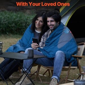 camping blanket, large warm wearable stadium blanket, waterproof & windproof, polyester fiber, flame retardant, great for outdoors, picnics, hiking, sports events, travel, 75" x 52", printed