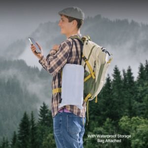 camping blanket, large warm wearable stadium blanket, waterproof & windproof, polyester fleece, flame retardant, great for outdoors, picnics, hiking, sports events, travel, 79" x 59", light grey