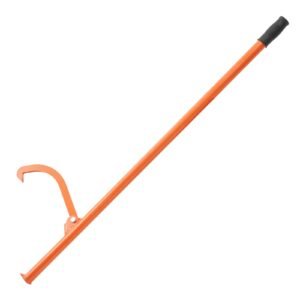 cant hook tool, 46.5 in, heavy duty steel log roller, log lifter timber jack 32" dia logs, forestry logging tools, dual function log handler for rolling and clamping logs