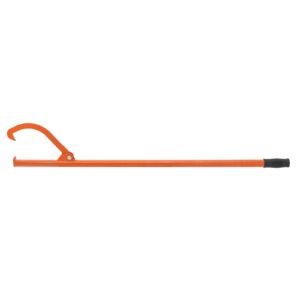 cant hook tool, 46.5 in, heavy duty steel log roller, log lifter timber jack 32" dia logs, forestry logging tools, dual function log handler for rolling and clamping logs