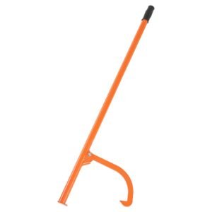 cant hook tool, 46.5 in, heavy duty steel log roller, log lifter timber jack 32" dia logs, forestry logging tools, dual function log handler for rolling and clamping logs