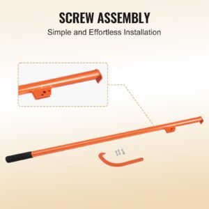 cant hook tool, 59 in, heavy duty steel log roller, log lifter timber jack for max 32" dia logs, forestry logging tools, dual function log handler for rolling and clamping logs