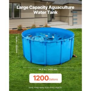 canvas fish pond 1320 gal capacity above ground fish pond foldable pvc koi tank round goldfish tank with stable frame and drain valve for aquaculture koi breeding and irrigation blue 1.jpg