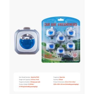 car air freshener, 6 pack new car scent vent clips, 4ml each, long lasting fragrance up to 180 days , adjustable intensity air fresheners for vehicles, compatible with various vehicle vents