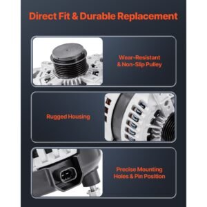 car alternator 11252, fit for buick enclave base 3.6l 2012 2013, chevy traverse lt 2009 2016, gmc acadia slt 2007 2015, saturn outlook v6 2007 2010, automotive replacement alternator 25815839