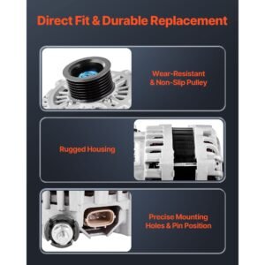 car alternator 11341, fit for nissan altima v6 3.5l 2007 2010, maxima 2009 2010, murano 2009 2014, quest 2011 2017, for saturn aura 2007 2008, automotive replacement alternator 11557, amt0228