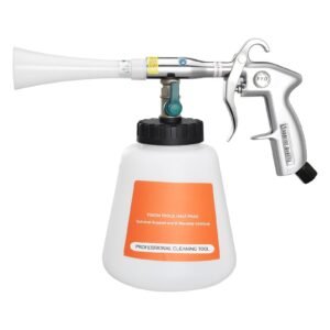 car cleaning gun, 6 9.2 bar high pressure air blow gun with 2 set nozzles & 1l liquid bottle, vortex cleaning gun, quickly blasts dirt and dust from surface, work with 1/4 npt air compressor