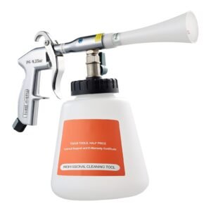 car cleaning gun, 6 9.2 bar high pressure air blow gun with 2 set nozzles & 1l liquid bottle, vortex cleaning gun, quickly blasts dirt and dust from surface, work with 1/4 npt air compressor