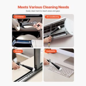 car cleaning gun, 6 9.2 bar high pressure air blow gun with 2 set nozzles, 360° rotating nozzle for complete cleaning, quickly blasts dirt and dust from surface, work with 1/4 npt air compressor