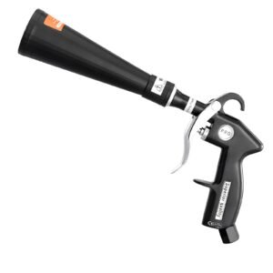 car cleaning gun, 6 9.2 bar high pressure air blow gun with 2 set nozzles, 360° rotating nozzle for complete cleaning, quickly blasts dirt and dust from surface, work with 1/4 npt air compressor