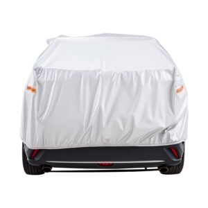 car cover, car cover waterproof for toyota camry mid size sedan, custom fit all weather sun rain wind frost dust snow protection full exterior covers with door zipper and cotton lining, silver