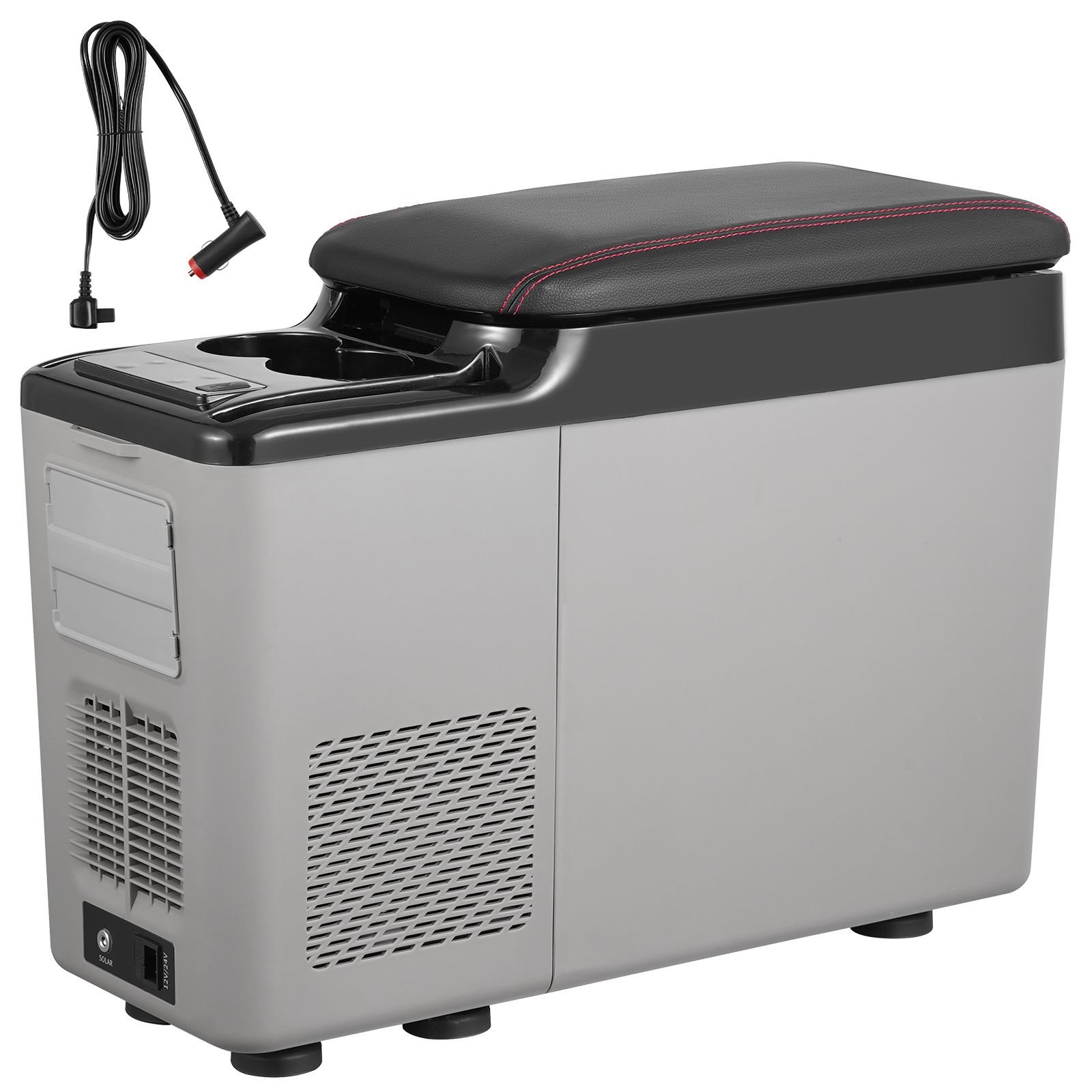 car refrigerator, 12 volt car armrest refrigerator fridge, 15 l single zone portable freezer, 4 68 f adjustable range, 12/24v dc and 100 240v ac compressor cooler for outdoor, camping