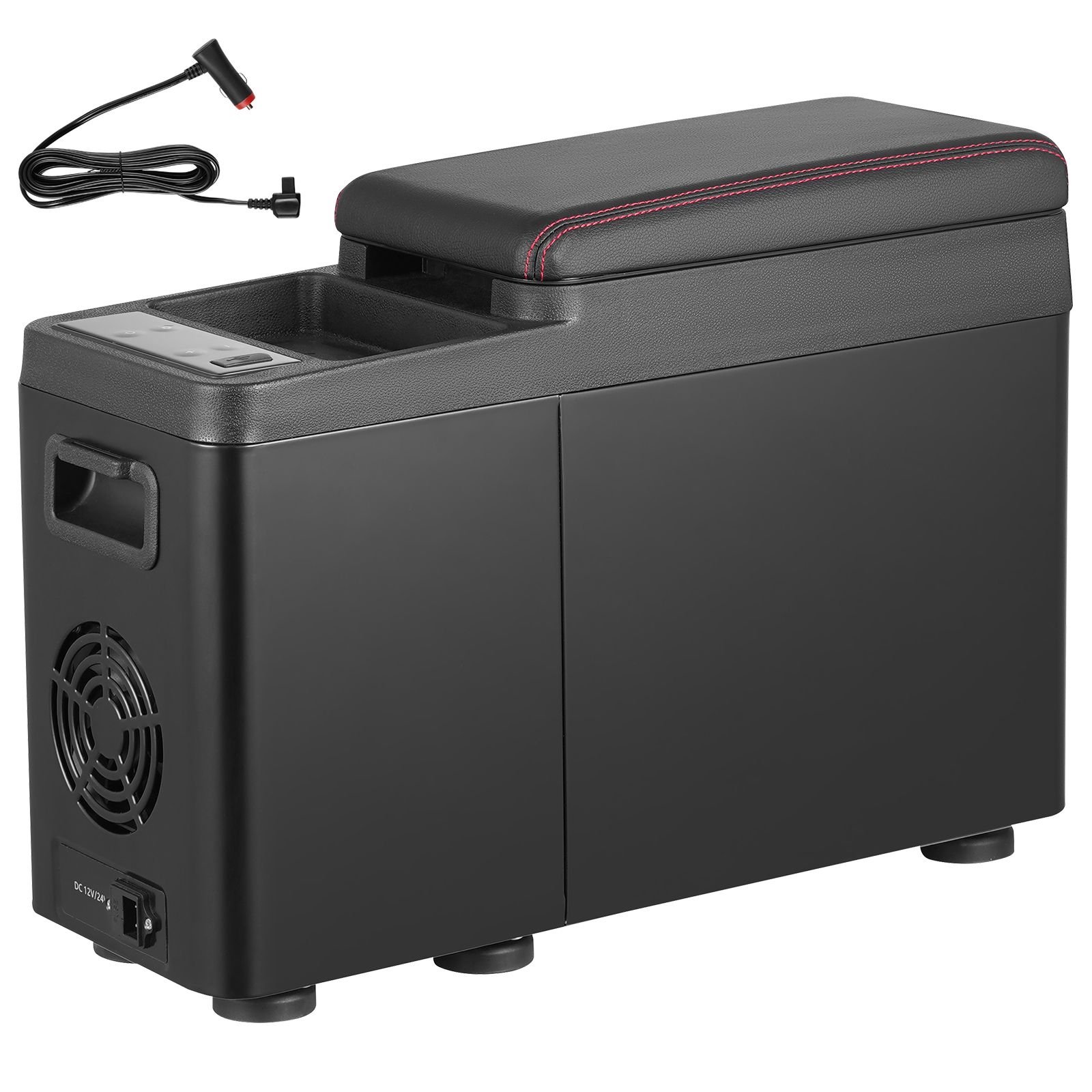 car refrigerator, 12 volt car armrest refrigerator fridge, 8 l single zone portable freezer, 4 68 f adjustable range, 12/24v dc and 100 240v ac compressor cooler for outdoor, camping