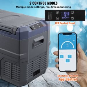 car refrigerator, 12 volt car refrigerator fridge, 32 l dual zone portable freezer, 4 68 f adjustable range, 12/24v dc and 100 240v ac compressor cooler for outdoor, camping, rv
