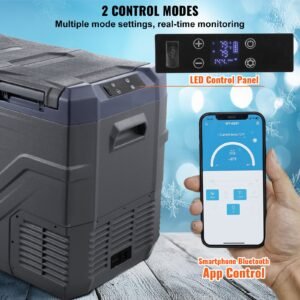 car refrigerator, 12 volt car refrigerator fridge, 40 l dual zone portable freezer, 4 68 f adjustable range, 12/24v dc and 100 240v ac compressor cooler for outdoor, camping, rv