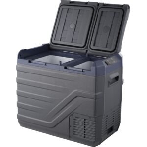 Car Refrigerator, 12 Volt Car Refrigerator Fridge, 40 L Dual Zone Portable Freezer, -4-68 F Adjustable Range, 12/24V DC and 100-240V AC Compressor Cooler for Outdoor, Camping, RV