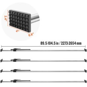 cargo bar, ratcheting cargo bar adjustable from 89" to 104", heavy duty steel cargo stabilizer bar with 309 lbs capacity, truck bed load bar for truck bed, trailer, semi trailer (4 pcs)