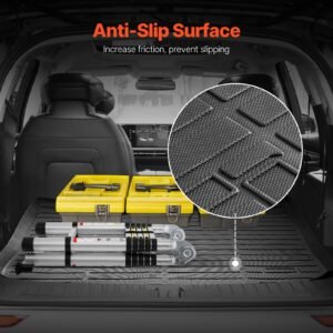 cargo mat compatible with ford edge 2015 2024 & ford edge st 2020 2024, precise fit trunk mat for suvs, tpe trunk protector replacement, black (1pcs)