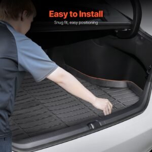 cargo mat compatible with toyota camry hybrid 2018 2025, precise fit odorless durable trunk mat, tpe trunk protector replacement, black (1pcs)